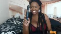 Ebony bombshell with massive hooters and huge ass